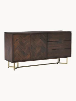 Aparador De Madera Maciza Diseno Espiga Con Cajones Y Puertas Luca