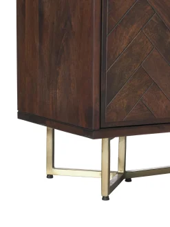 Aparador De Madera Maciza Diseno Espiga Con Cajones Y Puertas Luca