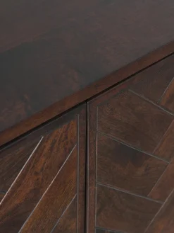 Aparador De Madera Maciza Diseno Espiga Con Cajones Y Puertas Luca