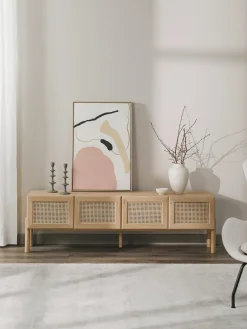 Aparador De Roble Con Tejido Vienes Jolie