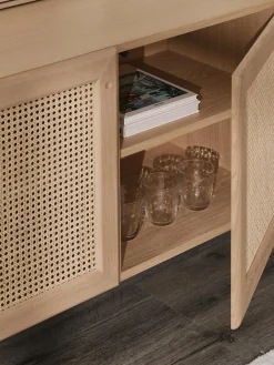 Aparador De Roble Con Tejido Vienes Jolie