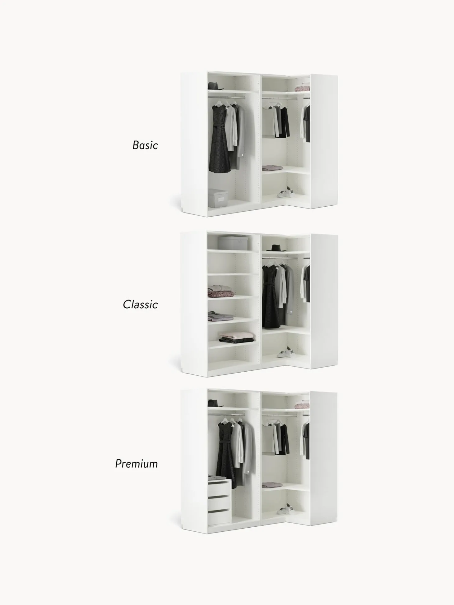 Armario Esquinero Modular Simone, 4 Puertas (215 Cm), Diferentes Variantes