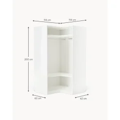 Armario Esquinero Modular Charlotte, 2 Puertas (115 Cm), Diferentes Variantes