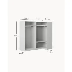 Armario Esquinero Modular Simone, 4 Puertas (215 Cm), Diferentes Variantes