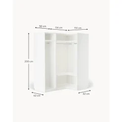 Armario Esquinero Modular Leon, 3 Puertas (165 Cm), Diferentes Variantes