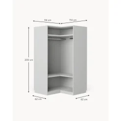 Armario Esquinero Modular Leon, 2 Puertas (115 Cm), Diferentes Variantes