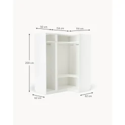 Armario Esquinero Modular Charlotte, 3 Puertas (165 Cm), Diferentes Variantes
