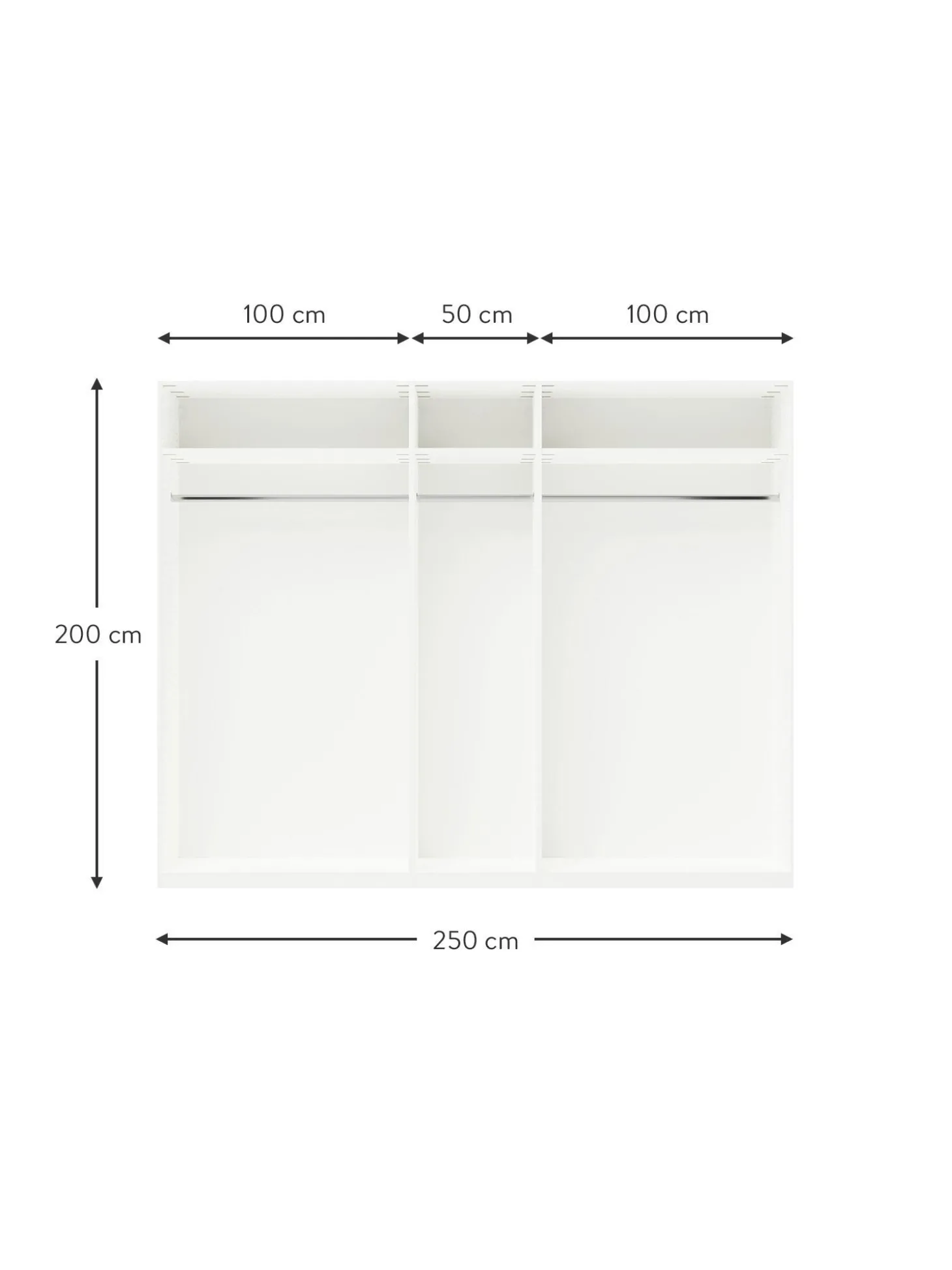 Armario Modular Leon, 5 Puertas (250 Cm), Diferentes Variantes