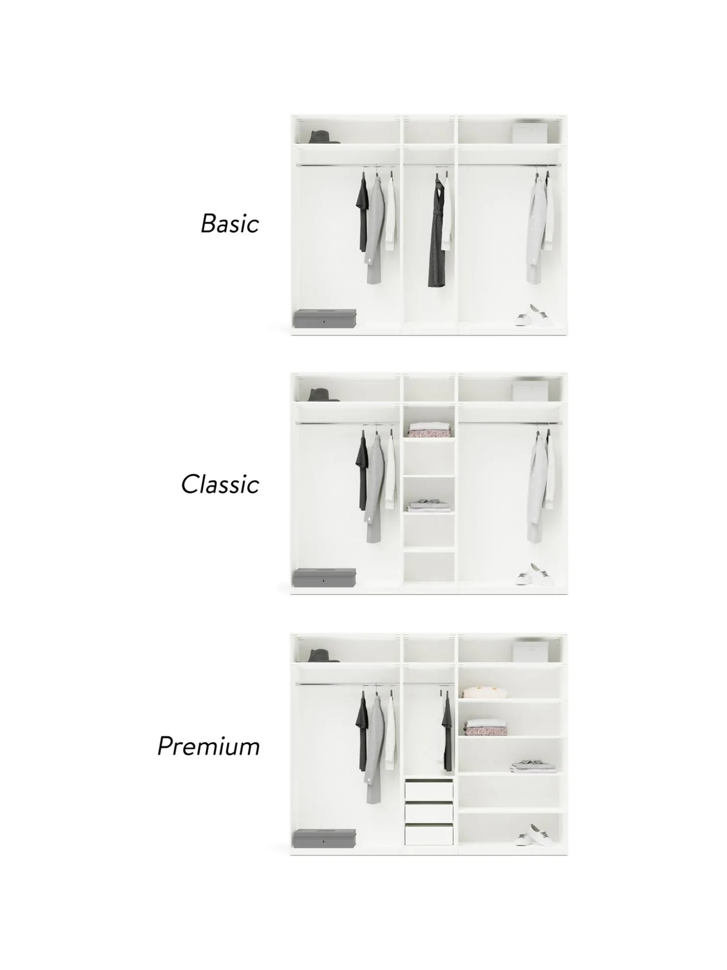 Armario Modular Leon, 5 Puertas (250 Cm), Diferentes Variantes