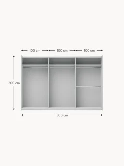 Armario Modular Simone, 3 Puertas Correderas (300 Cm), Diferentes Variantes