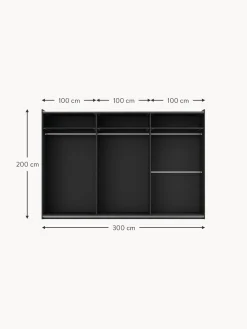 Armario Modular Simone, 3 Puertas Correderas (300 Cm), Diferentes Variantes