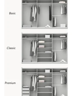 Armario Modular Simone, 3 Puertas Correderas (300 Cm), Diferentes Variantes