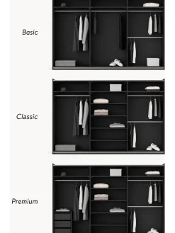 Armario Modular Simone, 3 Puertas Correderas (300 Cm), Diferentes Variantes