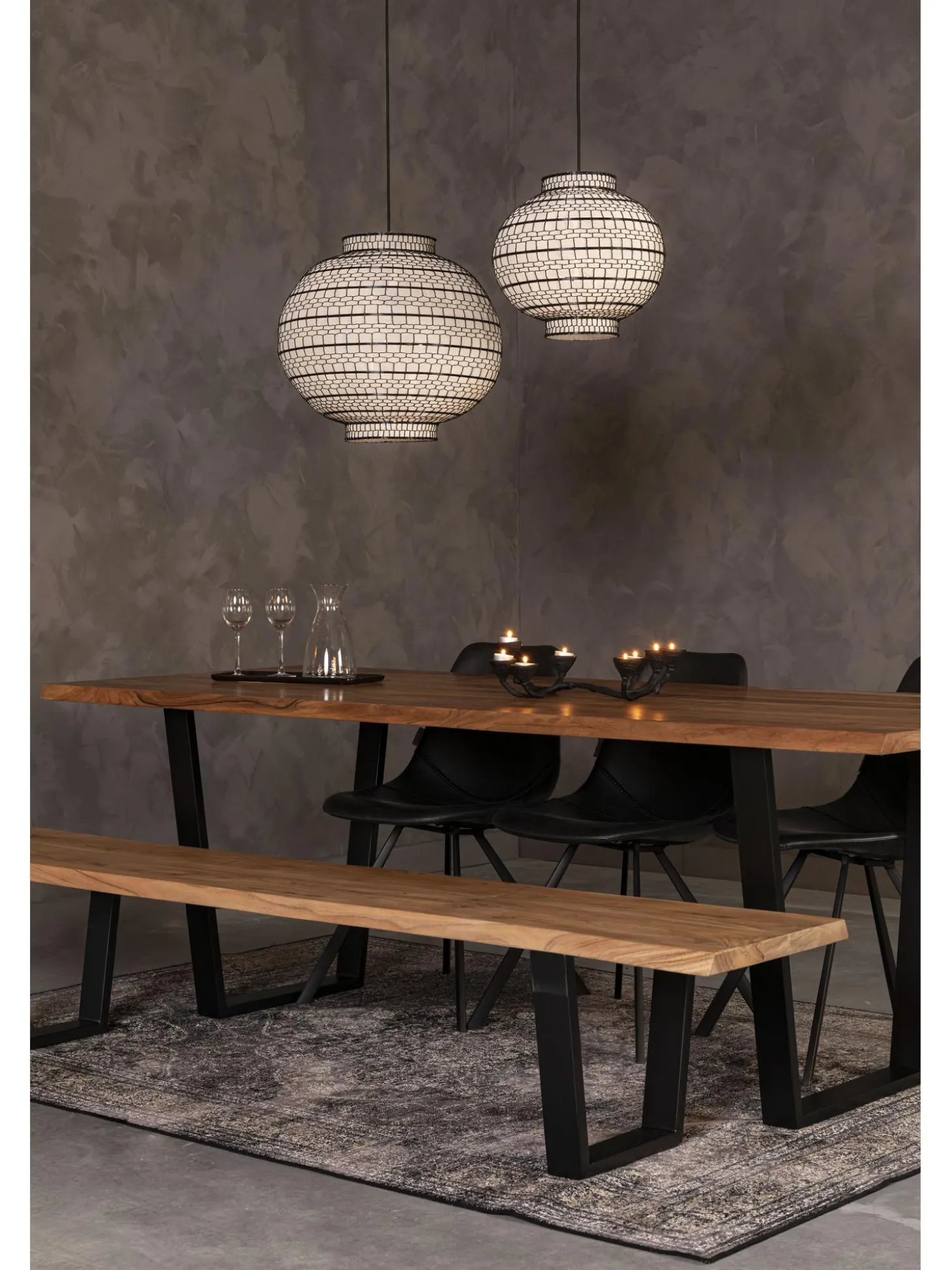 Banco De Madera De Acacia Aka, Tamanos Diferentes