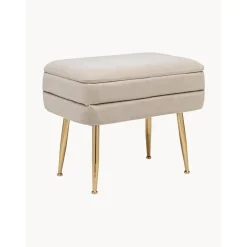 Banco De Terciopelo Pavlina, Con Espacio De Almacenamiento