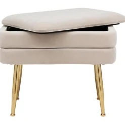 Banco De Terciopelo Pavlina, Con Espacio De Almacenamiento