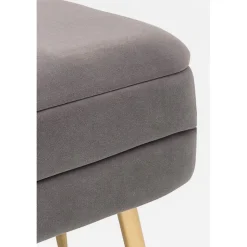 Banco De Terciopelo Pavlina, Con Espacio De Almacenamiento