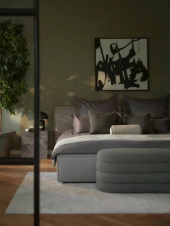 Banco Tapizado En Tejido Boucle Alto