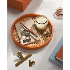 Bandeja Redonda Con Tejido Vienes Carina