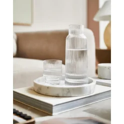 Bandeja Redonda Decorativa De Marmol Venice