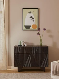 Cajonera De Madera De Mango Maciza Louis