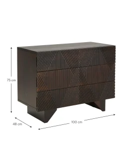 Cajonera De Madera De Mango Maciza Louis