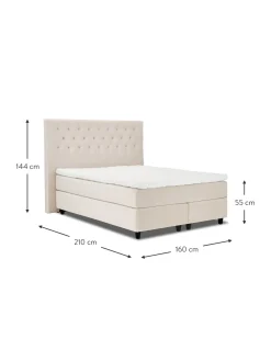 Cama Continental De Terciopelo Premium Pheobe