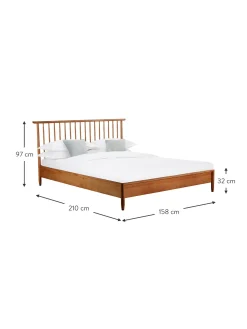 Cama De Madera De Pino Maciza Windsor, Con Cabecero