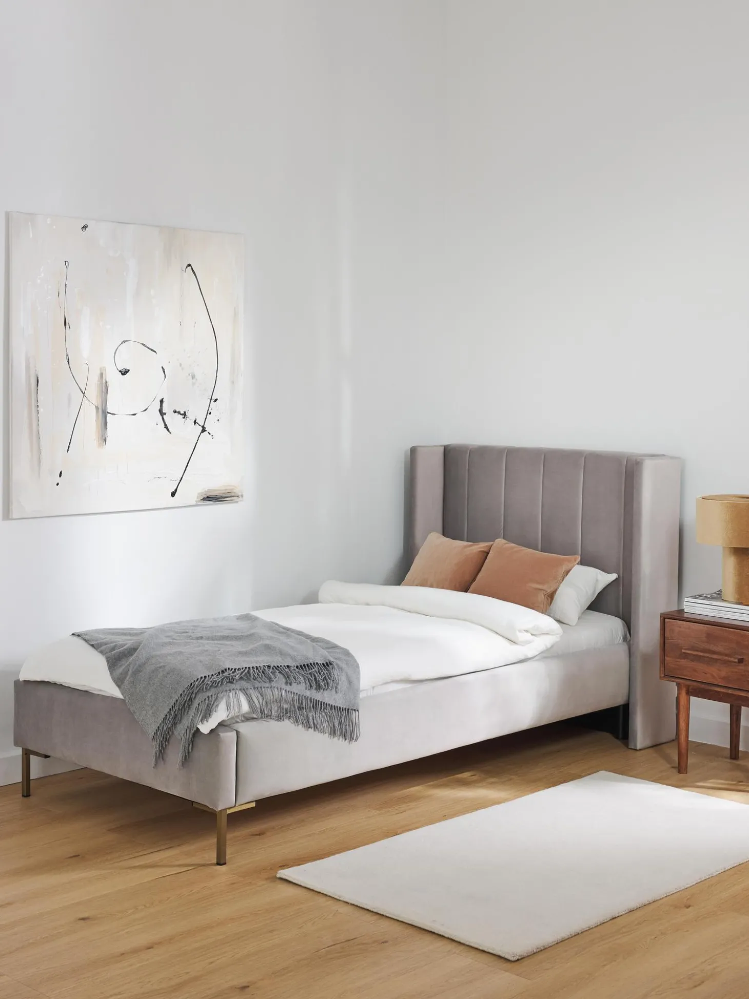 Cama Individual De Terciopelo Dusk