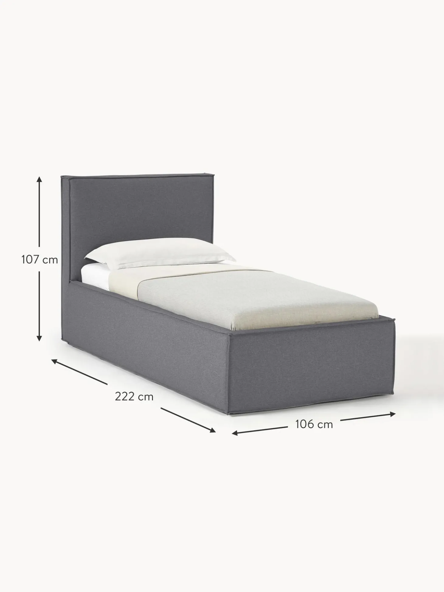 Cama Individual Dream, Con Espacio De Almacenamiento