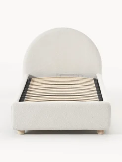 Cama Individual En Tejido Boucle Ebba, Con Espacio De Almacenamiento