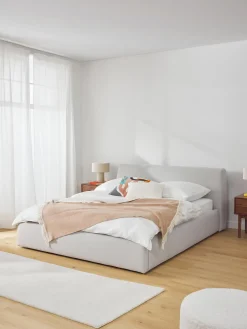 Cama Tapizada Cloud, Con Espacio De Almacenamiento