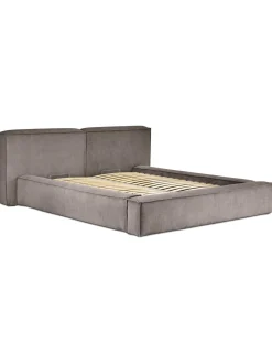 Cama Tapizada En Pana Lennon, Con Espacio De Almacenamiento