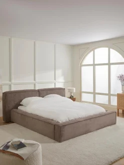 Cama Tapizada En Pana Lennon