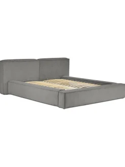 Cama Tapizada En Pana Lennon, Con Espacio De Almacenamiento