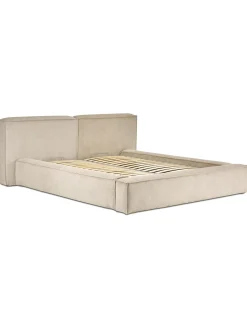 Cama Tapizada En Pana Lennon, Con Espacio De Almacenamiento