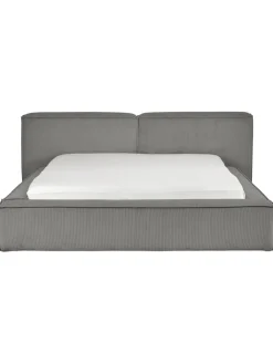Cama Tapizada En Pana Lennon, Con Espacio De Almacenamiento