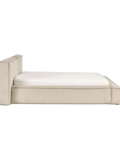 Cama Tapizada En Pana Lennon, Con Espacio De Almacenamiento