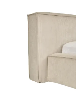 Cama Tapizada En Pana Lennon, Con Espacio De Almacenamiento