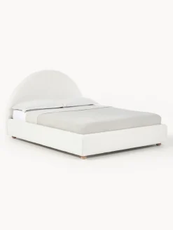 Cama Tapizada En Tejido Boucle Ebba, Con Espacio De Almacenamiento