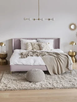 Cama Tapizada En Terciopelo Dusk