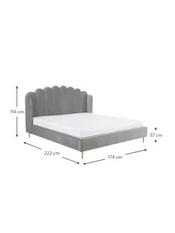 Cama Tapizada En Terciopelo Glamour