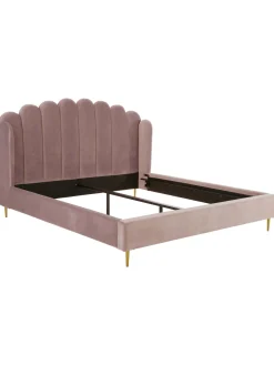 Cama Tapizada En Terciopelo Glamour