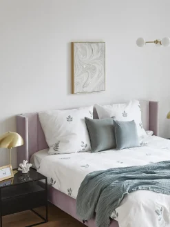 Cama Tapizada En Terciopelo Dusk