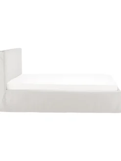 Cama Tapizada Feather, Con Espacio De Almacenamiento