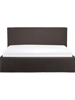 Cama Tapizada Feather, Con Espacio De Almacenamiento