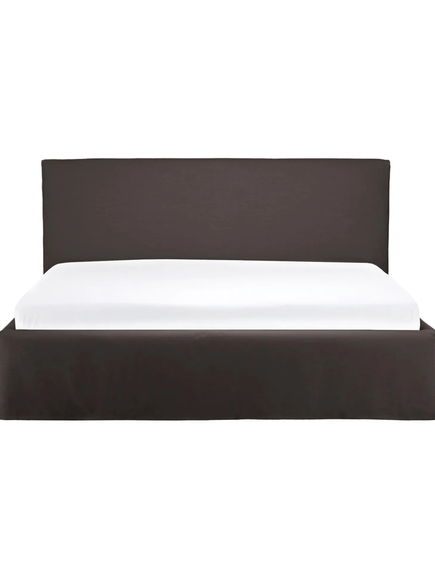 Cama Tapizada Feather, Con Espacio De Almacenamiento