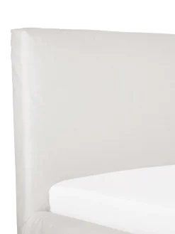 Cama Tapizada Feather, Con Espacio De Almacenamiento