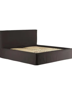 Cama Tapizada Feather, Con Espacio De Almacenamiento