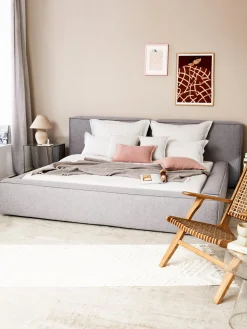 Cama Tapizada Lennon, Con Espacio De Almacenamiento